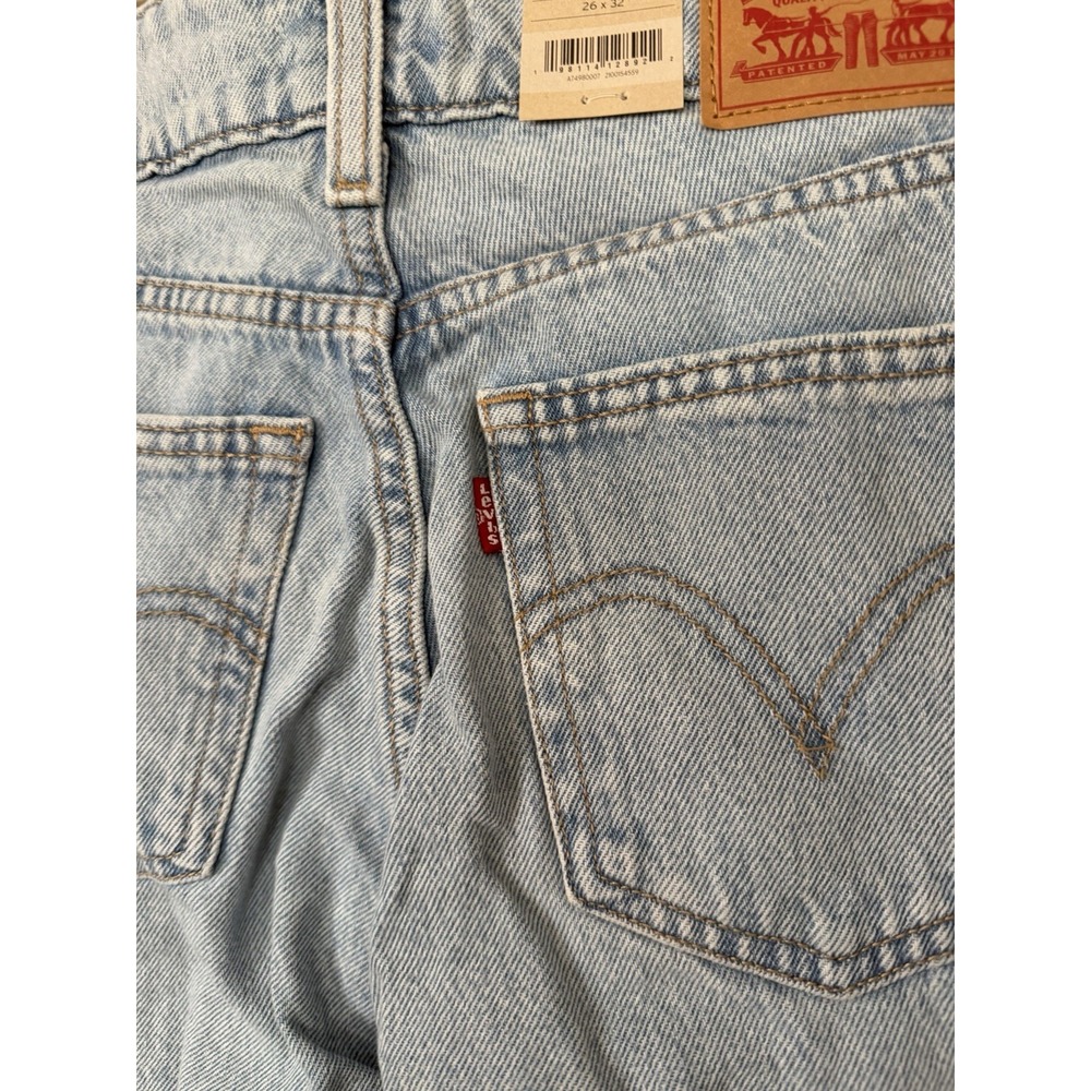 Women's Levi's Superlow Loose Straight Leg Jeans Light Blue Wash 26 X 32 NWT - Picture 9 of 11